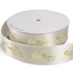 Custom 2 1/2" Badge Satin Ribbon - 100yrd Roll - Foil Print