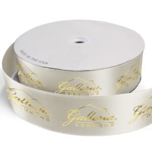 Custom 2 1/2" Badge Satin Ribbon - 100yrd Roll - Foil Print