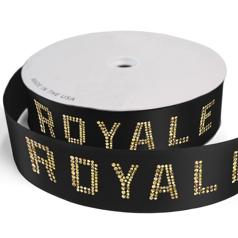 Custom 2 1/2" Badge Satin Ribbon - 100yrd Roll - Sparkle - 4