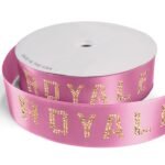 Custom 2 1/2" Badge Satin Ribbon - 100yrd Roll - Sparkle - 6