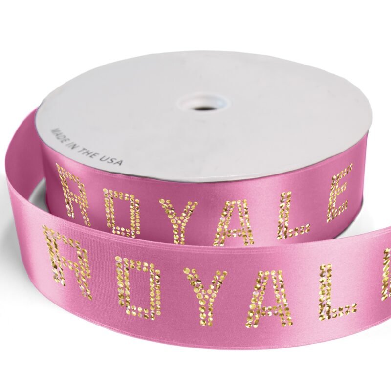 Custom 2 1/2" Badge Satin Ribbon - 100yrd Roll - Sparkle - 6