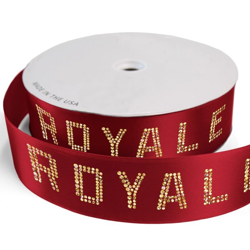 Custom 2 1/2" Badge Satin Ribbon - 100yrd Roll - Sparkle