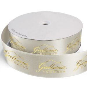 Custom 2 1/2" Badge Satin Ribbon - 25yrd Roll - Foil Print