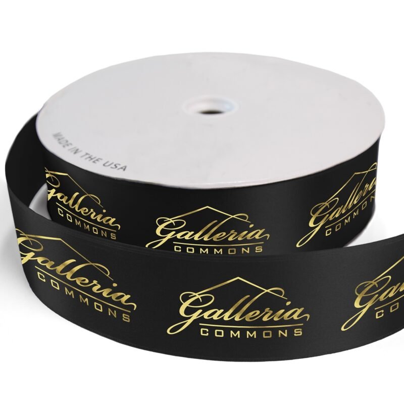 Custom 2 1/2" Badge Satin Ribbon - 25yrd Roll - Foil Print - 4