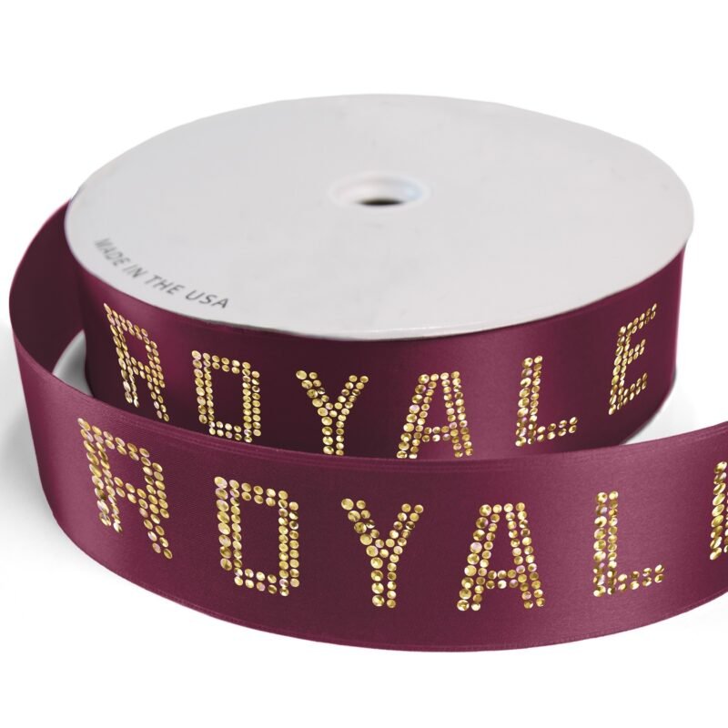 Custom 2 1/2" Badge Satin Ribbon - 25yrd Roll - Sparkle - 2