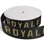 Custom 2 1/2" Badge Satin Ribbon - 25yrd Roll - Sparkle - 4