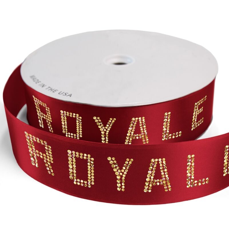 Custom 2 1/2" Badge Satin Ribbon - 25yrd Roll - Sparkle