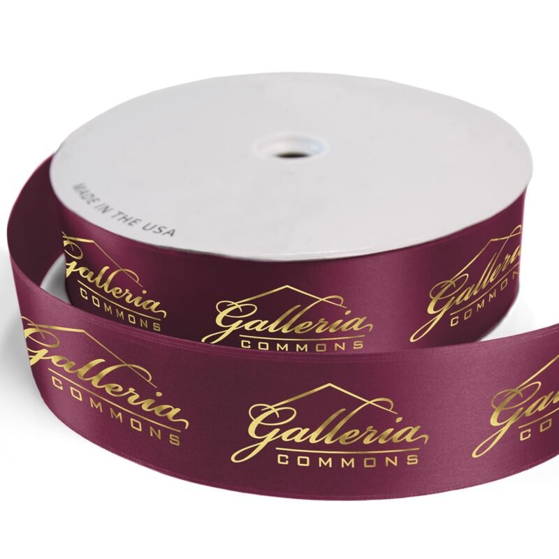 Custom 2 1/2" Badge Satin Ribbon - 50yrd Roll - Foil Print - 2