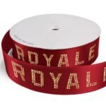 Custom 2 1/2" Badge Satin Ribbon - 50yrd Roll - Sparkle