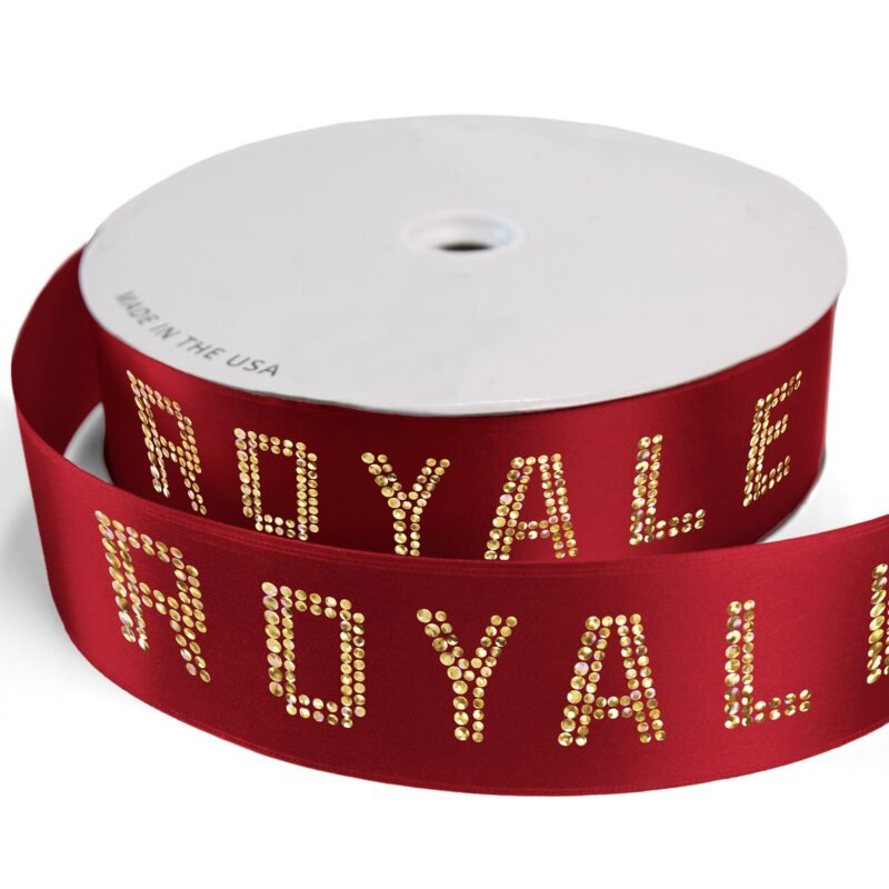 Custom 2 1/2" Badge Satin Ribbon - 50yrd Roll - Sparkle