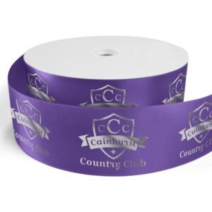 Custom 3" Badge Satin Ribbon - 100yrd Roll - Foil Print
