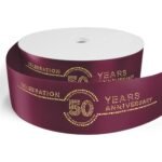 Custom 3" Badge Satin Ribbon - 100yrd Roll - Sparkle - 2
