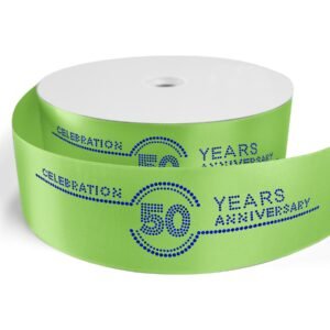 Custom 3" Badge Satin Ribbon - 100yrd Roll - Sparkle