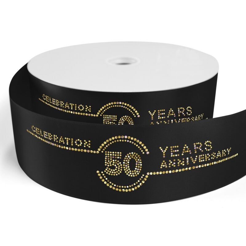 Custom 3" Badge Satin Ribbon - 100yrd Roll - Sparkle - 4