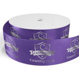 Custom 3" Badge Satin Ribbon - 25yrd Roll - Foil Print