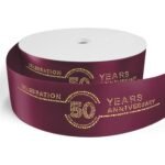 Custom 3" Badge Satin Ribbon - 25yrd Roll - Sparkle - 2
