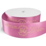 Custom 3" Badge Satin Ribbon - 25yrd Roll - Sparkle - 6