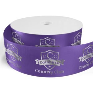 Custom 3" Badge Satin Ribbon - 50yrd Roll - Foil Print