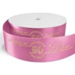 Custom 3" Badge Satin Ribbon - 50yrd Roll - Sparkle - 6