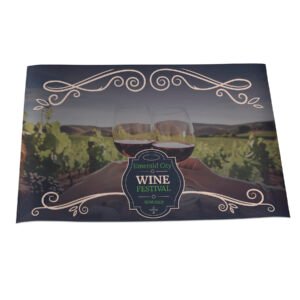 Custom 18" x 12" Badge Satin Placemat - Sublimation