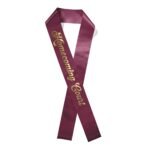 Custom 3" Badge Satin Sash - 45" Long - Brilliance - 2