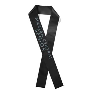 Custom 3" Badge Satin Sash - 45" Long - Sparkle