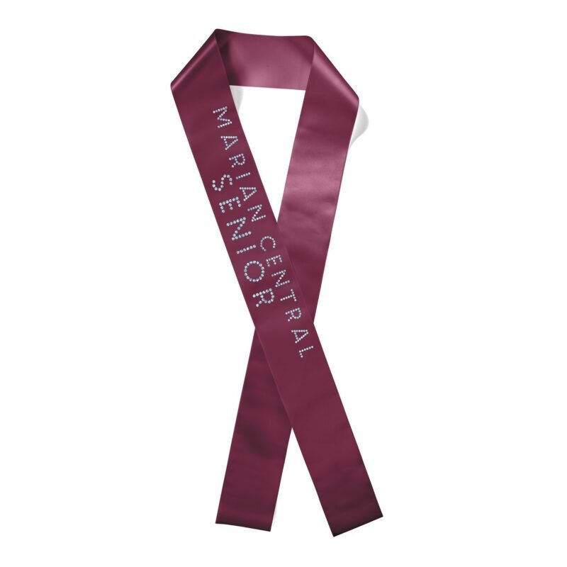 Custom 3" Badge Satin Sash - 65" Long - Sparkle - 2
