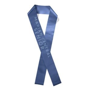 Custom 3" Badge Satin Sash - 65" Long - Sparkle