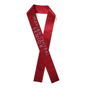 Custom 3" Badge Satin Sash - 83" Long - Sparkle