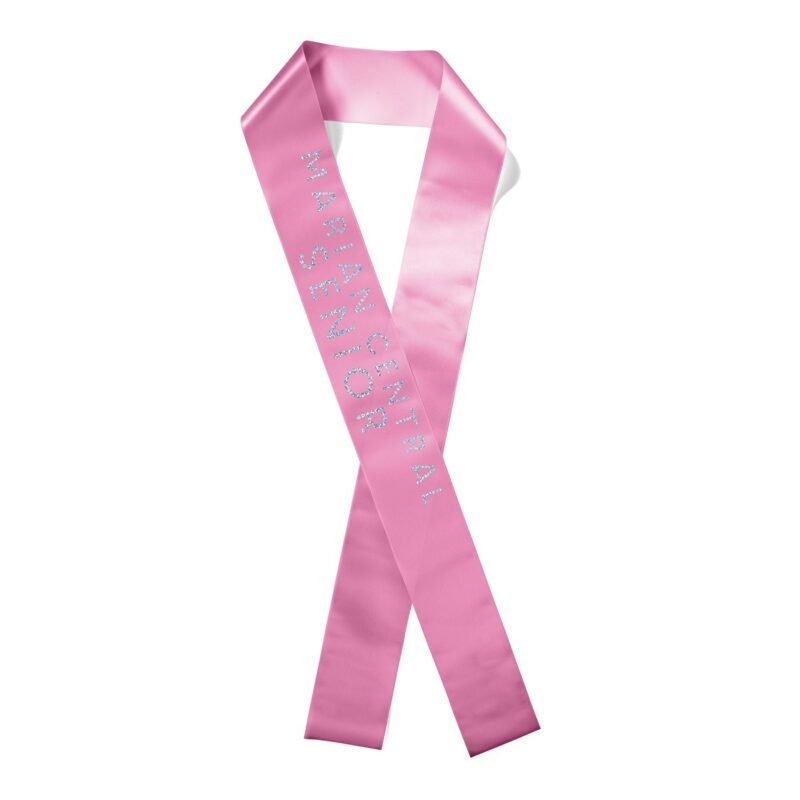 Custom 3" Badge Satin Sash - 83" Long - Sparkle - 4
