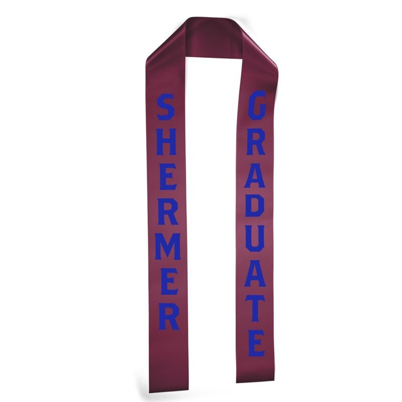 Custom 3" Badge Satin Stole - 60" Long - Brilliance - 2