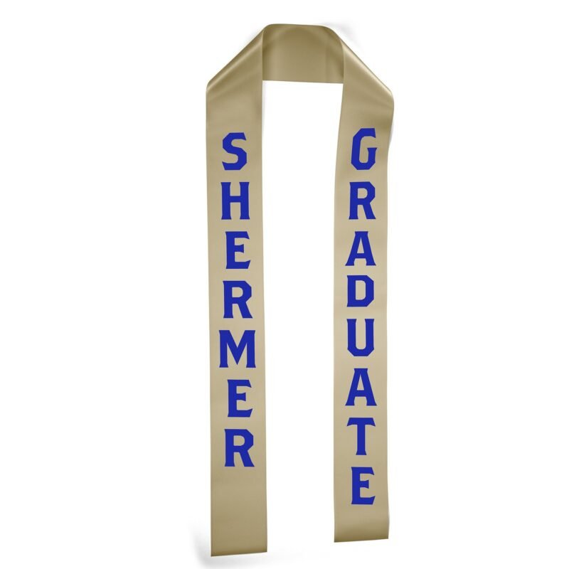 Custom 3" Badge Satin Stole - 60" Long - Brilliance - 8