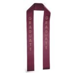 Custom 3" Badge Satin Stole - 60" Long - Sparkle - 2