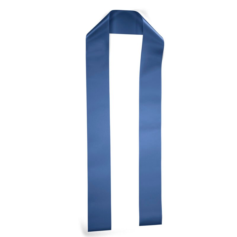 Custom 3" Badge Satin Stole - 60" Long - Sparkle - 1