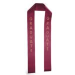 Custom 3" Badge Satin Stole - 60" Long - Sparkle - 2