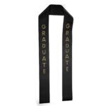 Custom 3" Badge Satin Stole - 60" Long - Sparkle - 6