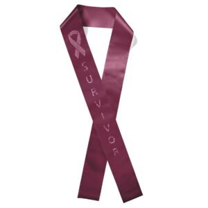 Custom 4" Badge Satin Sash - 45" Long - Sparkle