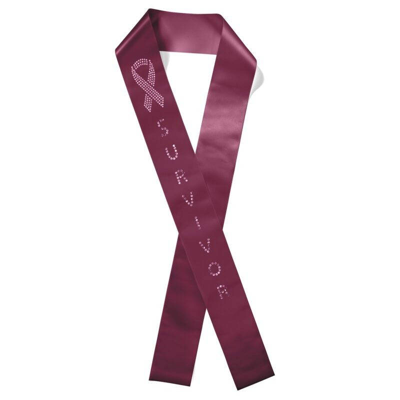 4-Badge-Satin-Sash-45-Long-Sparkle-SP50RIS0445 Custom 4" Badge Satin Sash - 45" Long - Sparkle
