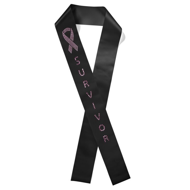 Custom 4" Badge Satin Sash - 65" Long - Sparkle - 2