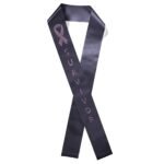 Custom 4" Badge Satin Sash - 65" Long - Sparkle - 6