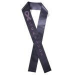 Custom 4" Badge Satin Sash - 83" Long - Sparkle - 6