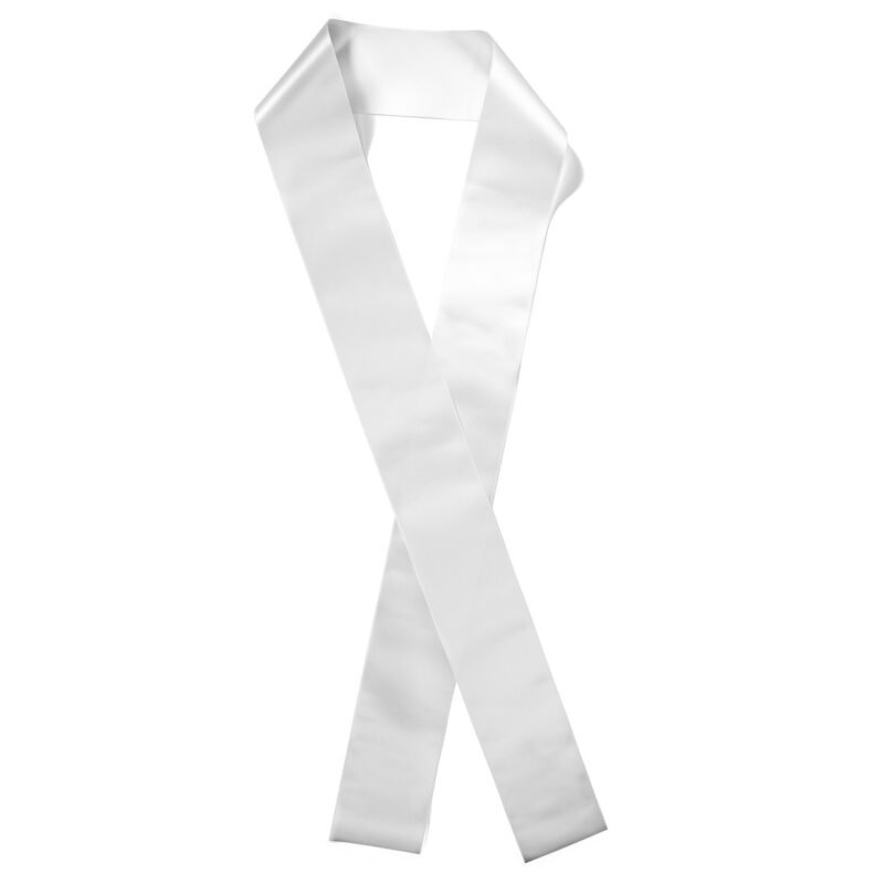 Custom 4" Badge Satin Sash - 83" Long - Sublimation - 1