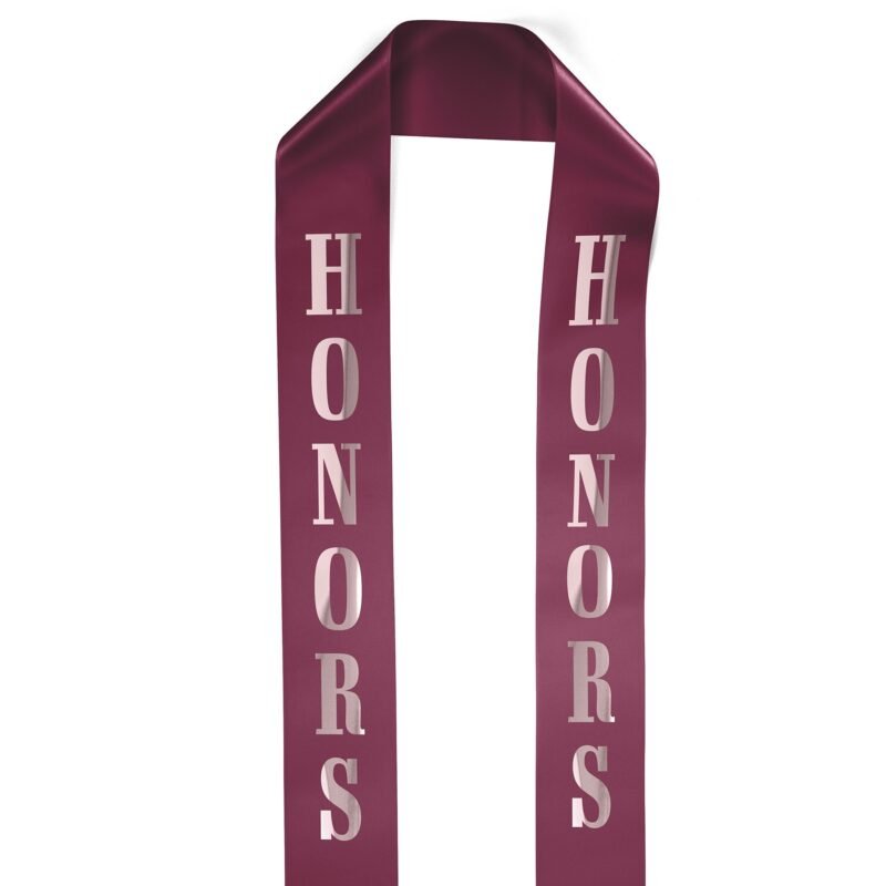 Custom 4" Badge Satin Stole - 60" Long - Brilliance - 2