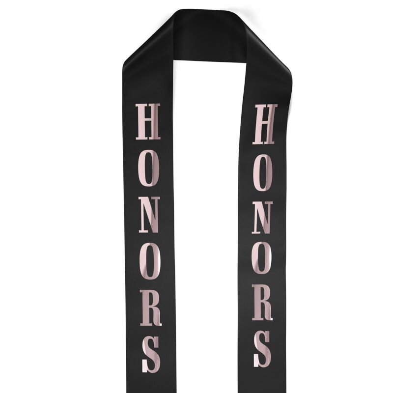 Custom 4" Badge Satin Stole - 60" Long - Brilliance - 6