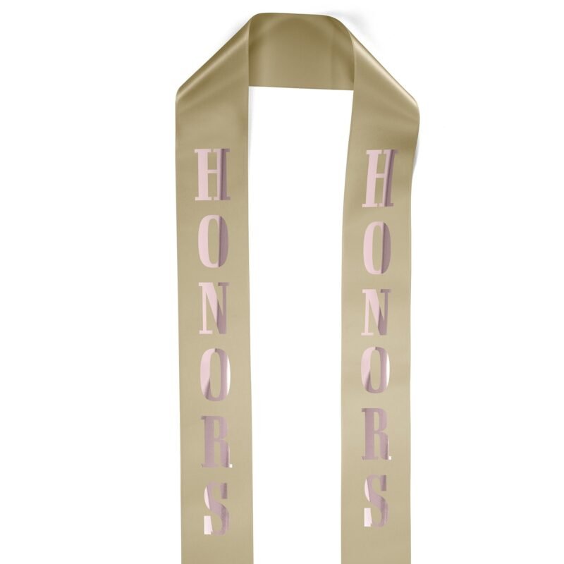 Custom 4" Badge Satin Stole - 60" Long - Brilliance - 8