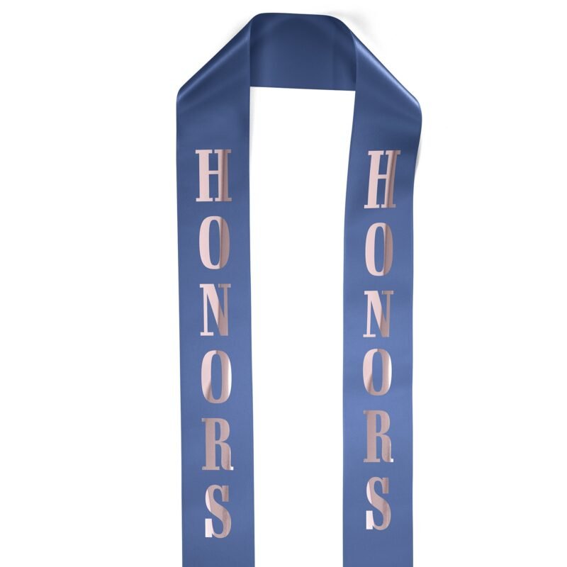 Custom 4" Badge Satin Stole - 60" Long - Brilliance