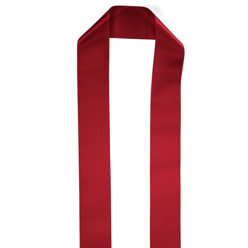 Custom 4" Badge Satin Stole - 60" Long - Sparkle - 1