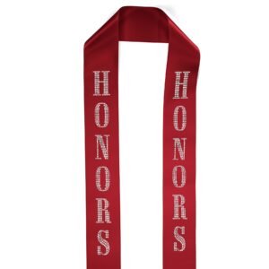 Custom 4" Badge Satin Stole - 60" Long - Sparkle