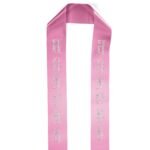 Custom 4" Badge Satin Stole - 60" Long - Sparkle - 4