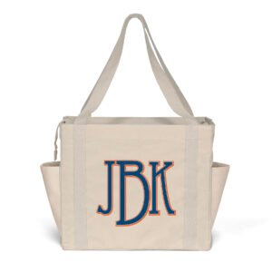 Custom Jeremy™ Deluxe Canvas Zipper-Close Tote - ColorVista (18" x 8" x 15")